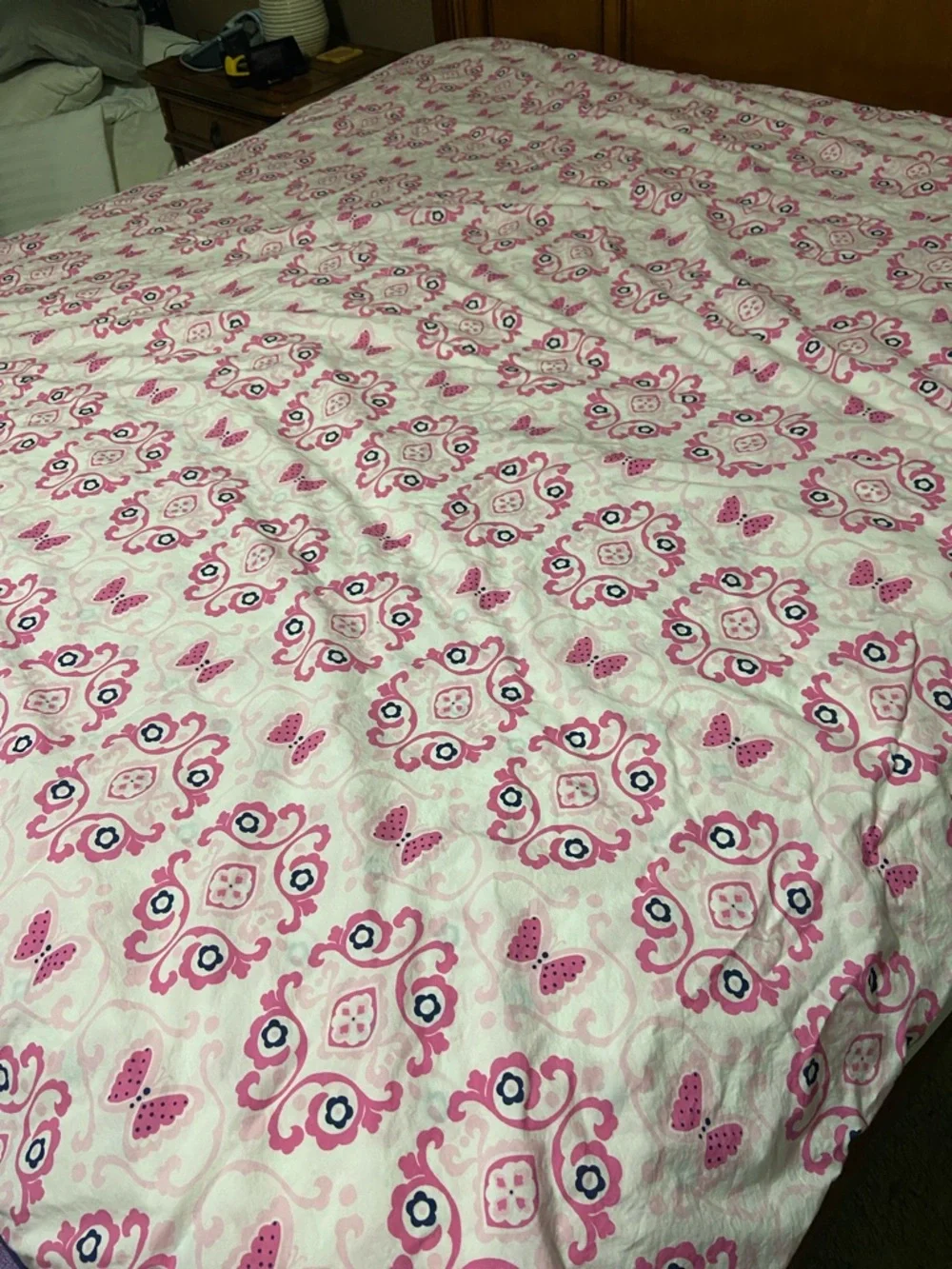 RARE like new Pottery Barn Kids floral butterfly duvet cover full/queen
